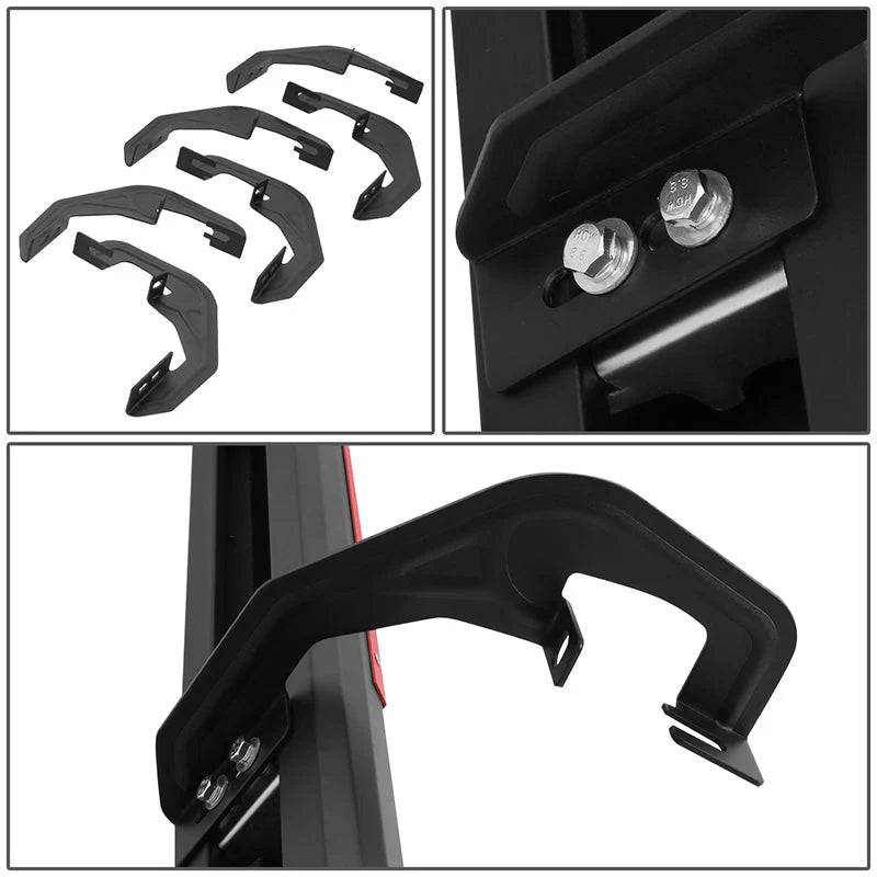 6 in. Wide Flat Step Running Boards 07-19 Chevy Silverado GMC Sierra Extended Cab
