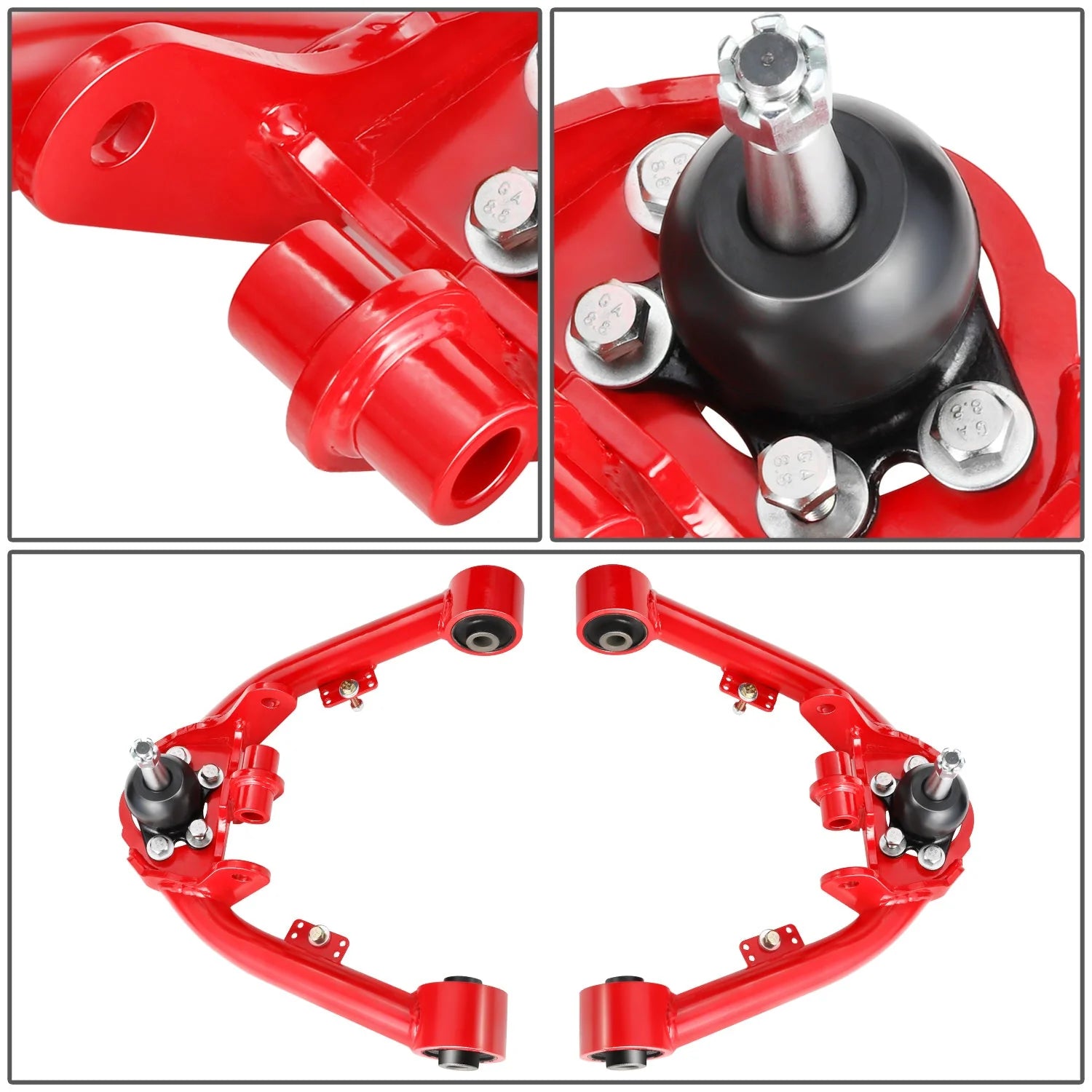19-22 Ram 1500 2-4 in. Lift Front Upper Control Arms w/Dual Shock Mount (Red)