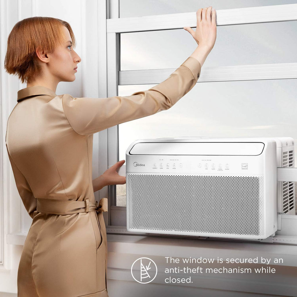 2026 U-Shaped Inverter Window Air Conditioner 12,000BTU with Open Window Flexibility, Robust Installation,Extreme Quiet, 35% Energy Saving, Smart Control, Alexa, Remote, Bracket Included (Renewed)