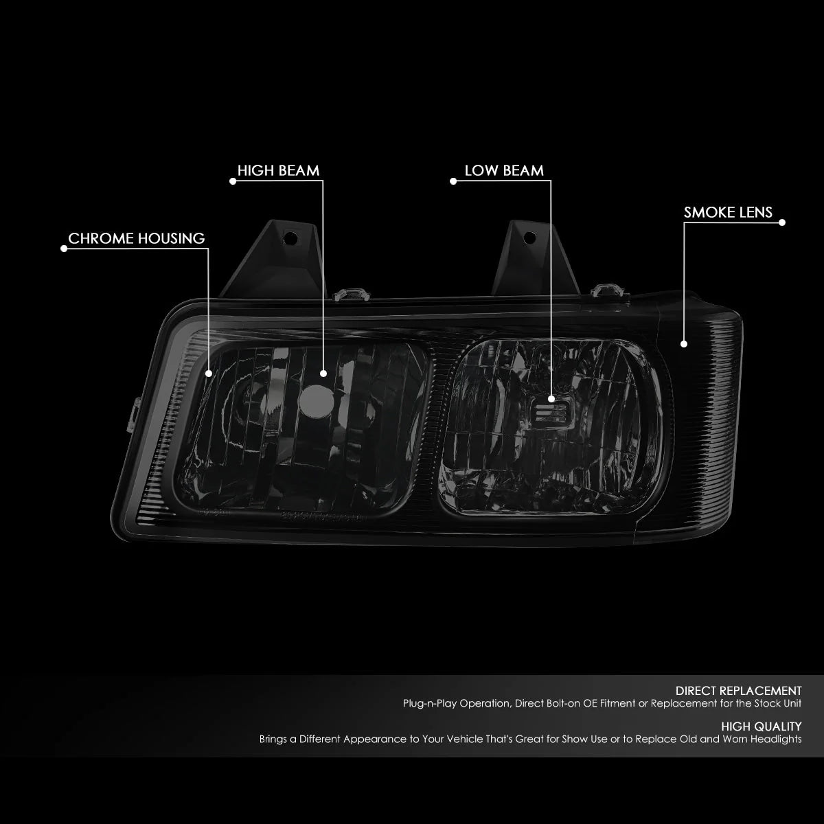 Factory Style Headlights 03-23 Chevrolet Express / GMC Savana 1500-4500