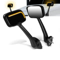 Performance Series Side Hood Mirrors (Black) 08-17 Freightliner Cascadia
