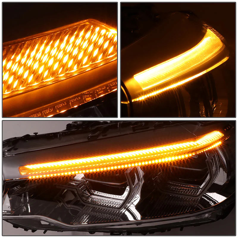 LED DRL Halo Sequential Headlights 17-20 BMW 530i 540i / xDrive