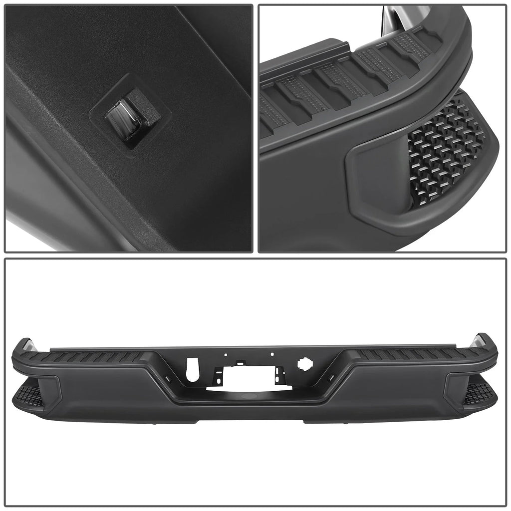 Rear Step Bumper W/License Plate Lights 19-23 Chevy/GMC Silverado Sierra 1500