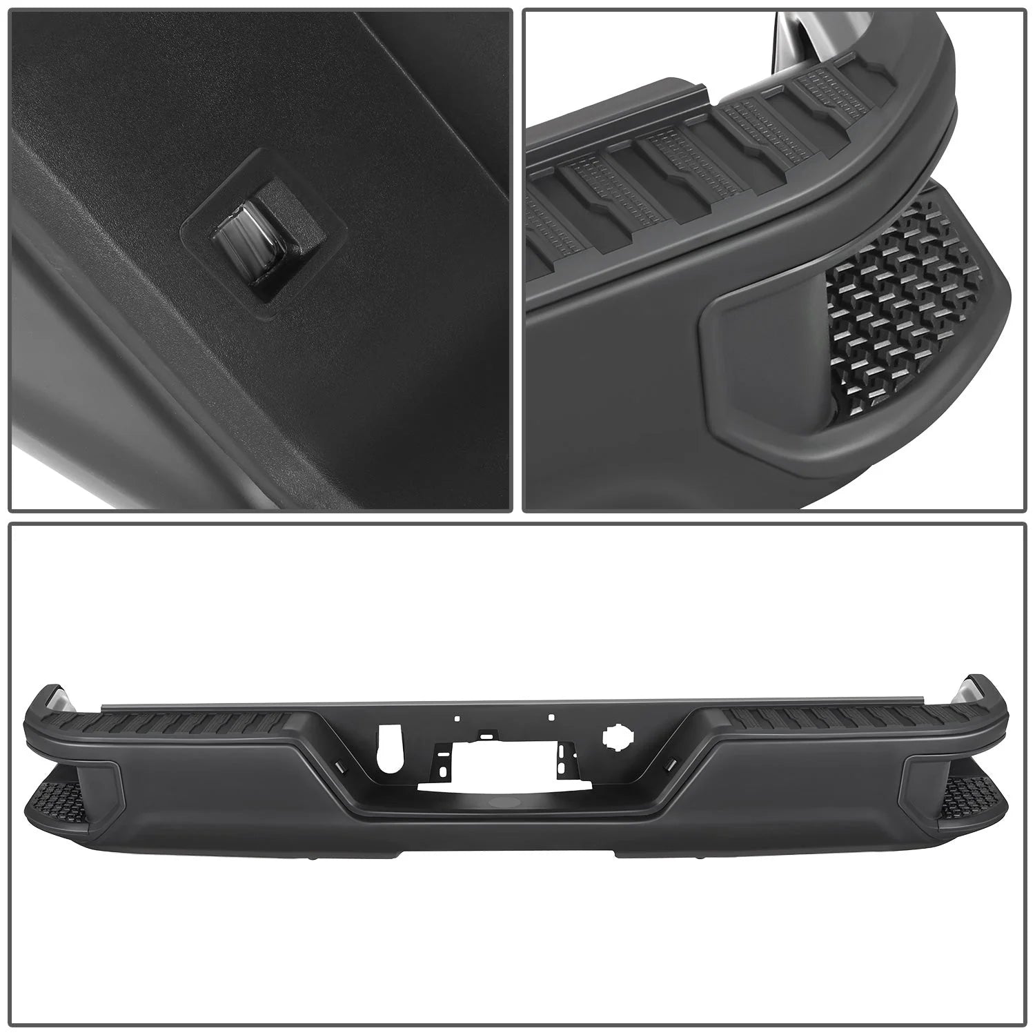 Rear Step Bumper W/License Plate Lights 19-23 Chevy/GMC Silverado Sierra 1500