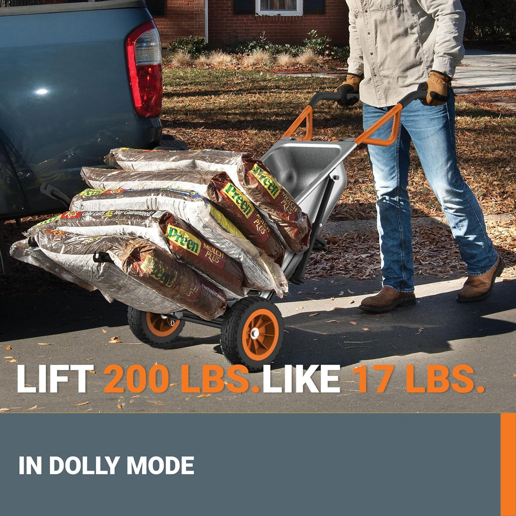 2026 Worx WG050 8-in-1 Aerocart Garden Cart/Wheelbarrow Heavy Duty/Dolly