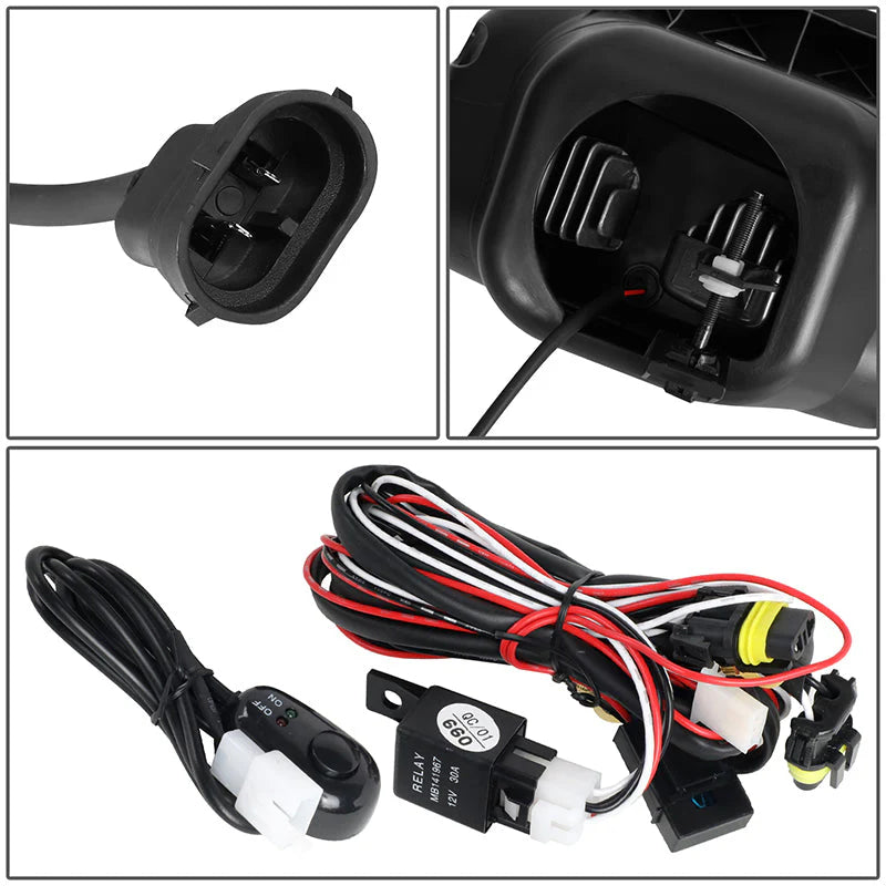LED Projector Fog Lights w/ Switch Wiring Harnesses 05-07 Ford F250 F350 F450 F550 Super Duty