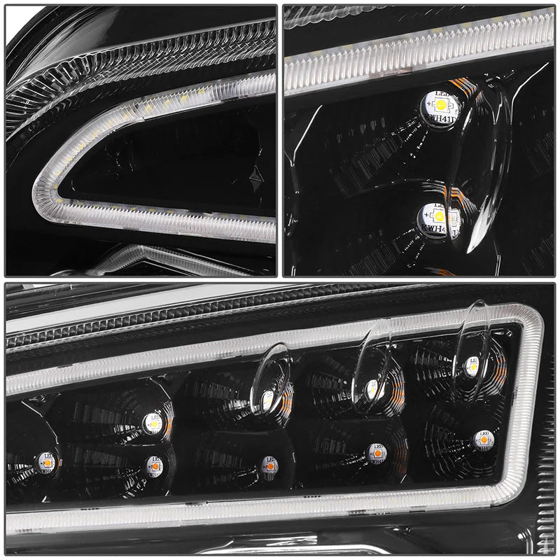 LED DRL Halo Sequential Projector Headlights 19-22 Kenworth T880