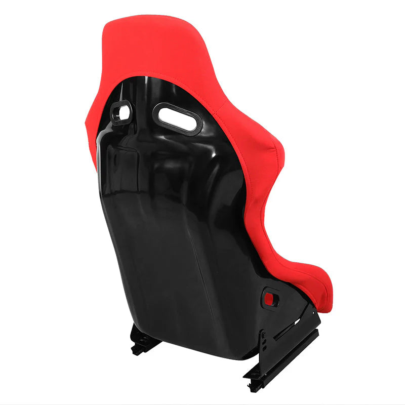 2Pcs Red Woven Fabric Position Racing Seats Universal