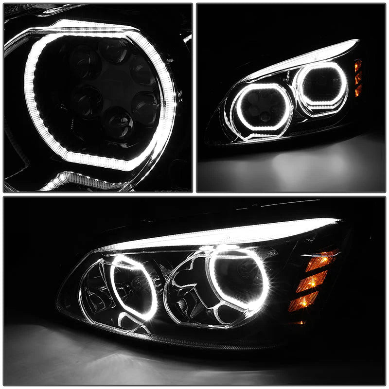 LED DRL Halo Projector Headlights 08-19 Kenworth T170 T270 T370 T660