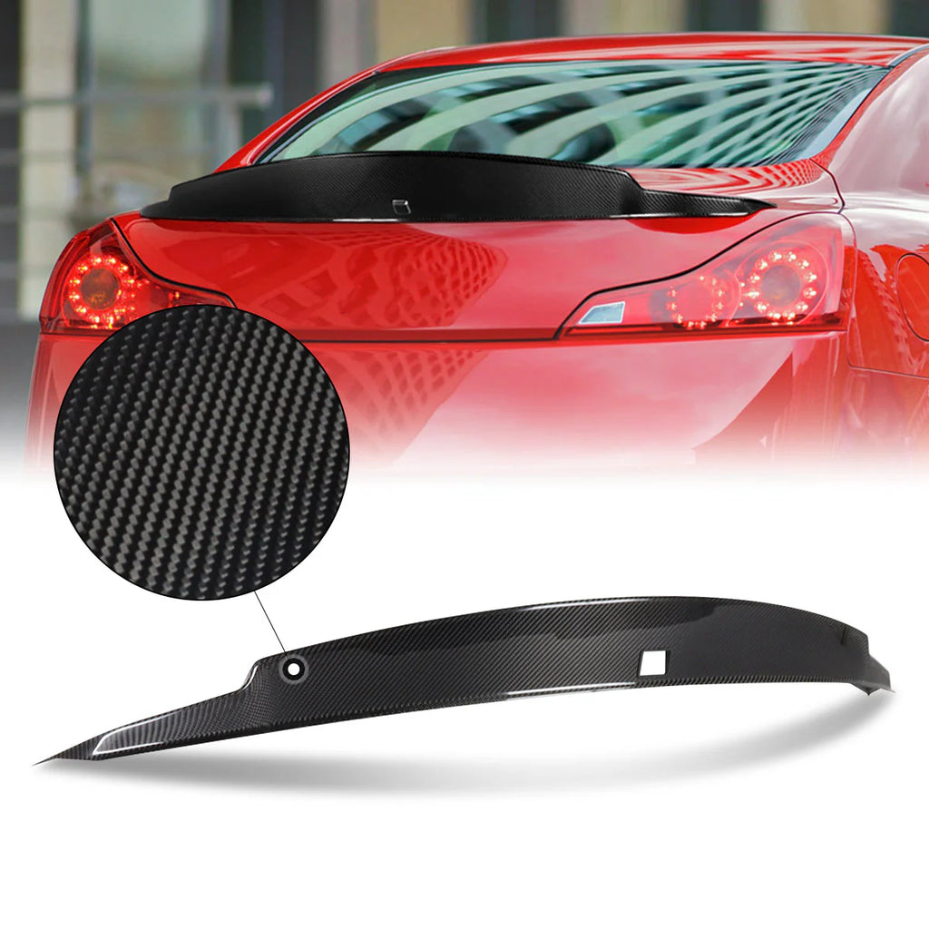 STP-Style Carbon Fiber Rear Trunk Lid Spoiler 08-13 Infiniti G37 Coupe