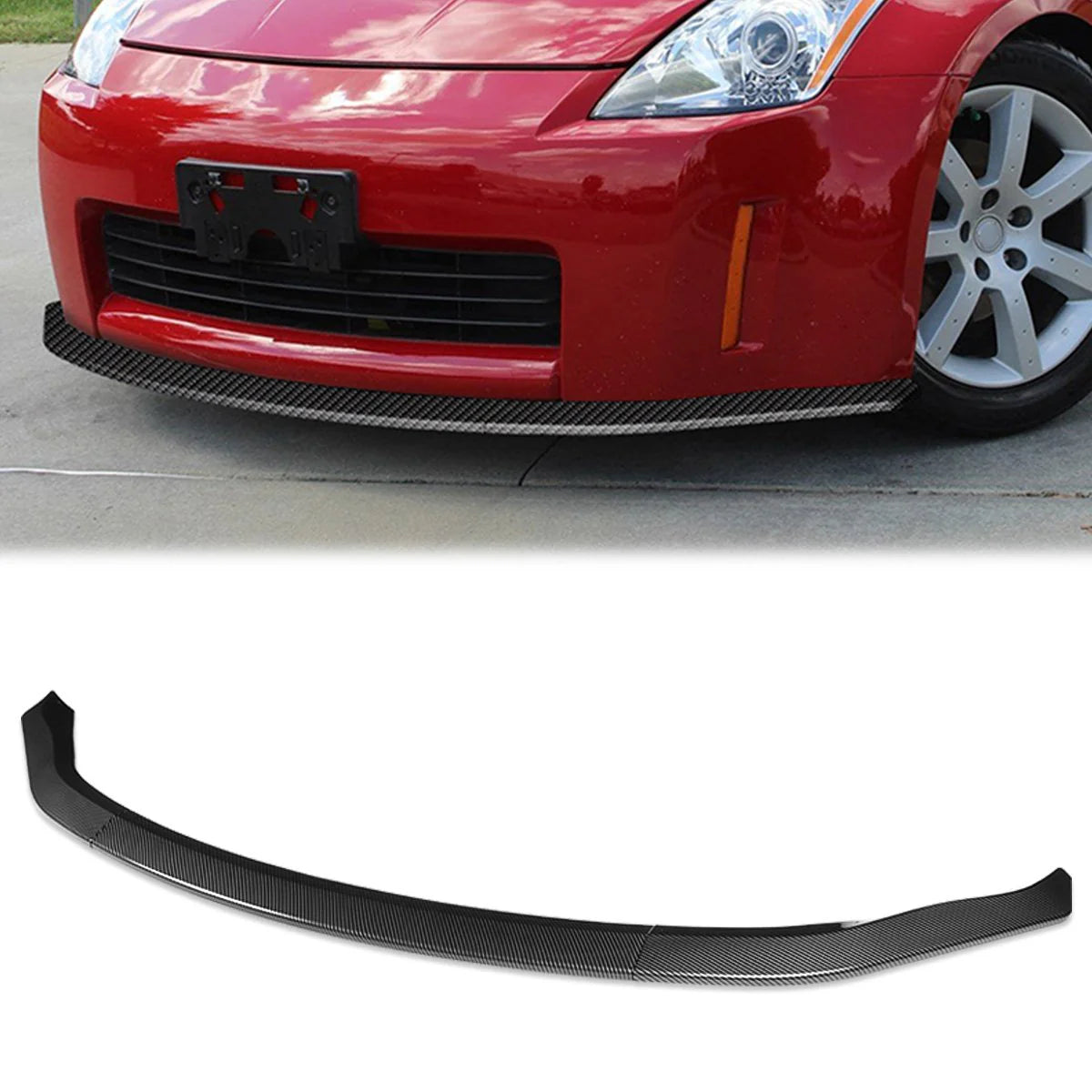 3 Pieces CT-Style Front Bumper Lip 03-05 Nissan 350Z Z33