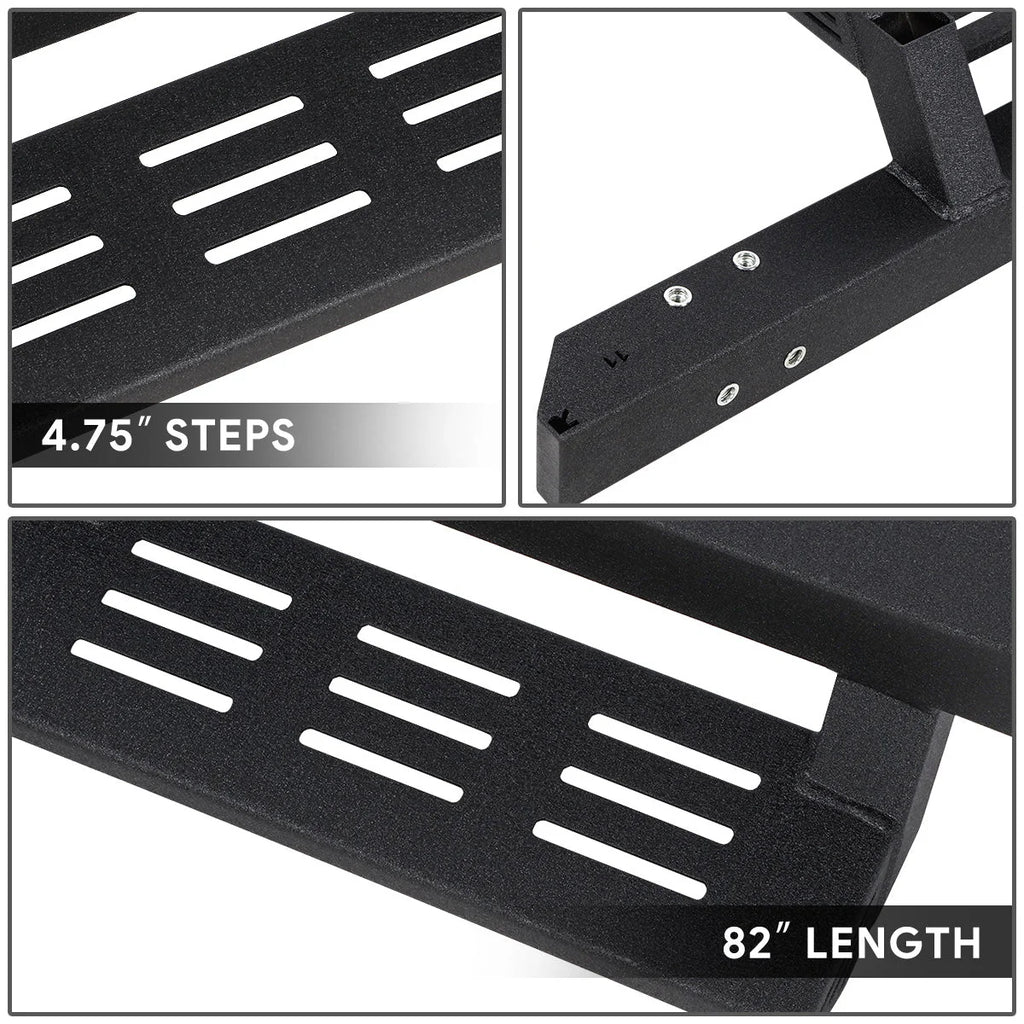 4.75 in. W Drop Foot Step Running Boards 19-22 Chevy Silverado GMC Sierra Crew Cab