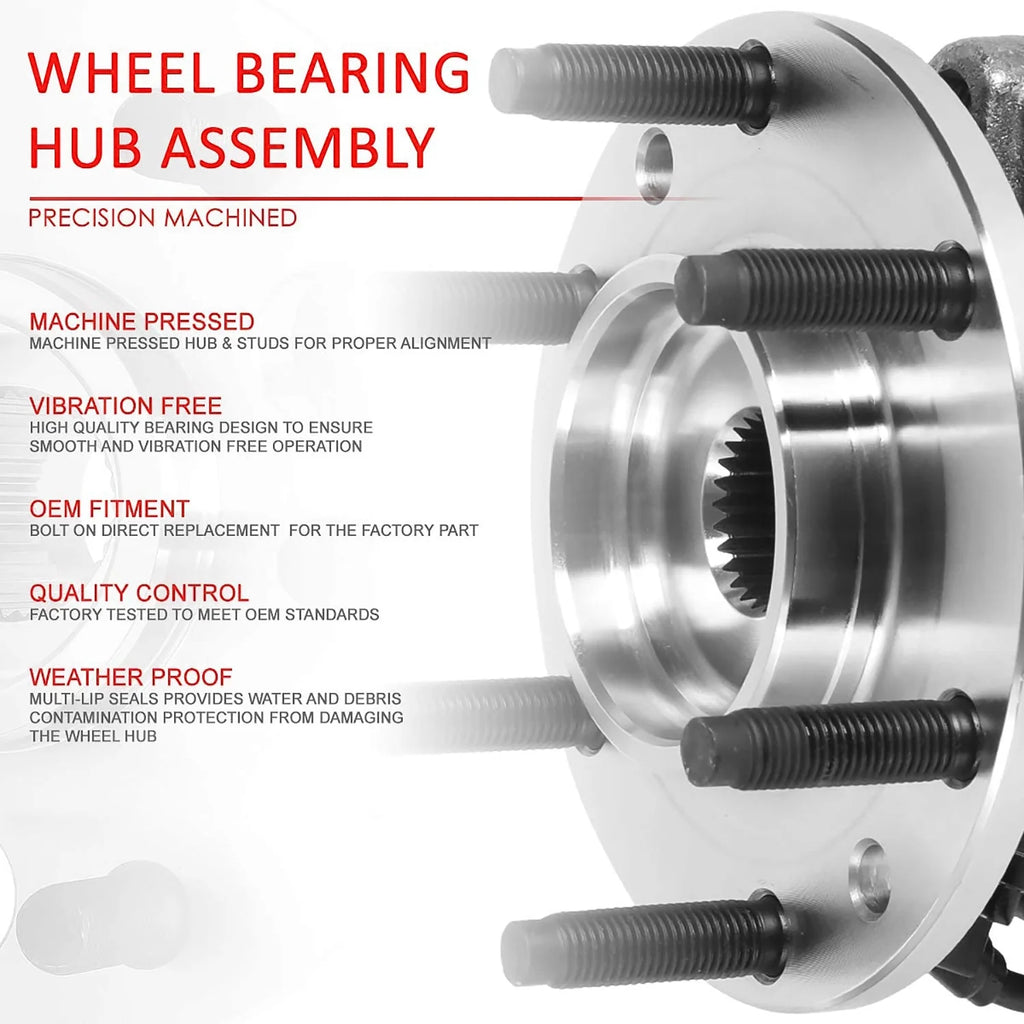 Rear Left or Right Side Wheel Bearing & Hub Assembly 07-17 Jeep Compass Patriot, 07-08 Dodge Caliber