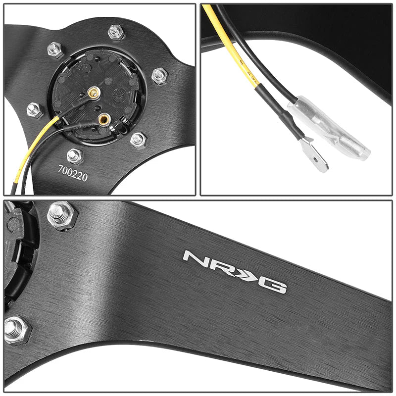 350mm 3 in. Deep Dish Wood Grain Grip Steering Wheel Universal