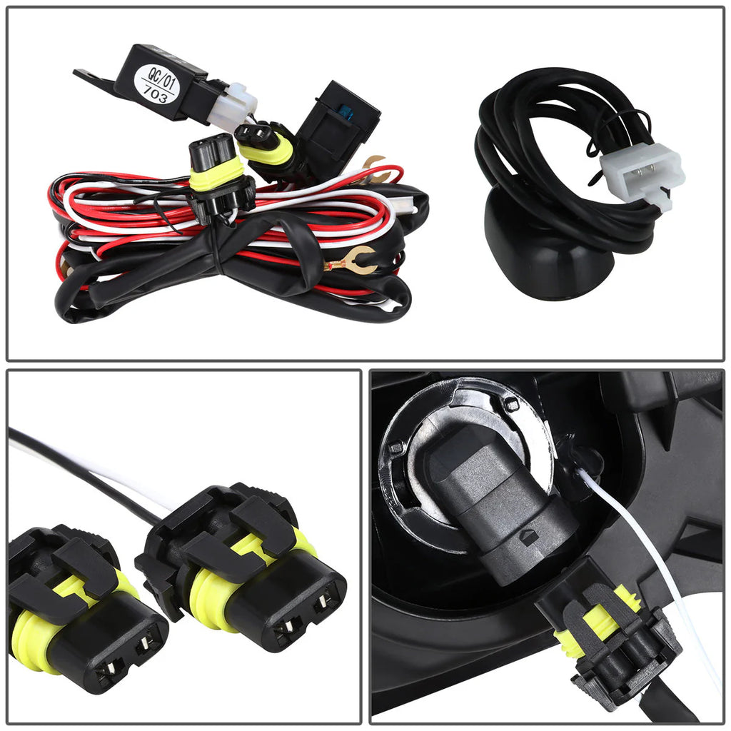 LED DRL Projector Fog Lights w/ Switch Wiring Harnesses 13-22 Ram 1500 Classic