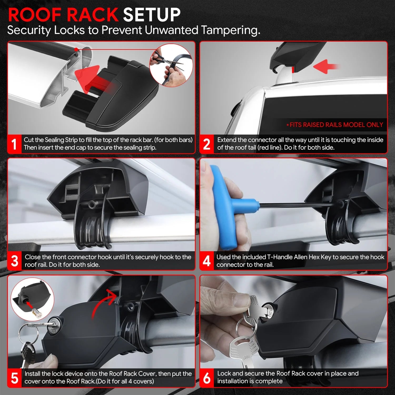 49 in. Adjustable Roof Rack Cargo CarrierCross Bar Fits Vehicles w/ Non Round Roof Rails
