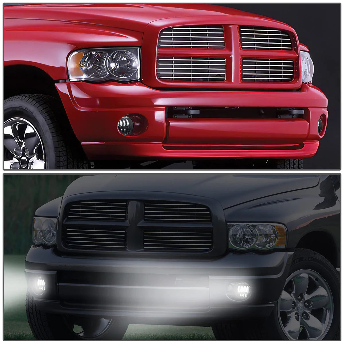 LED Projector Fog Lights 02-09 Dodge Ram 1500 2500 3500
