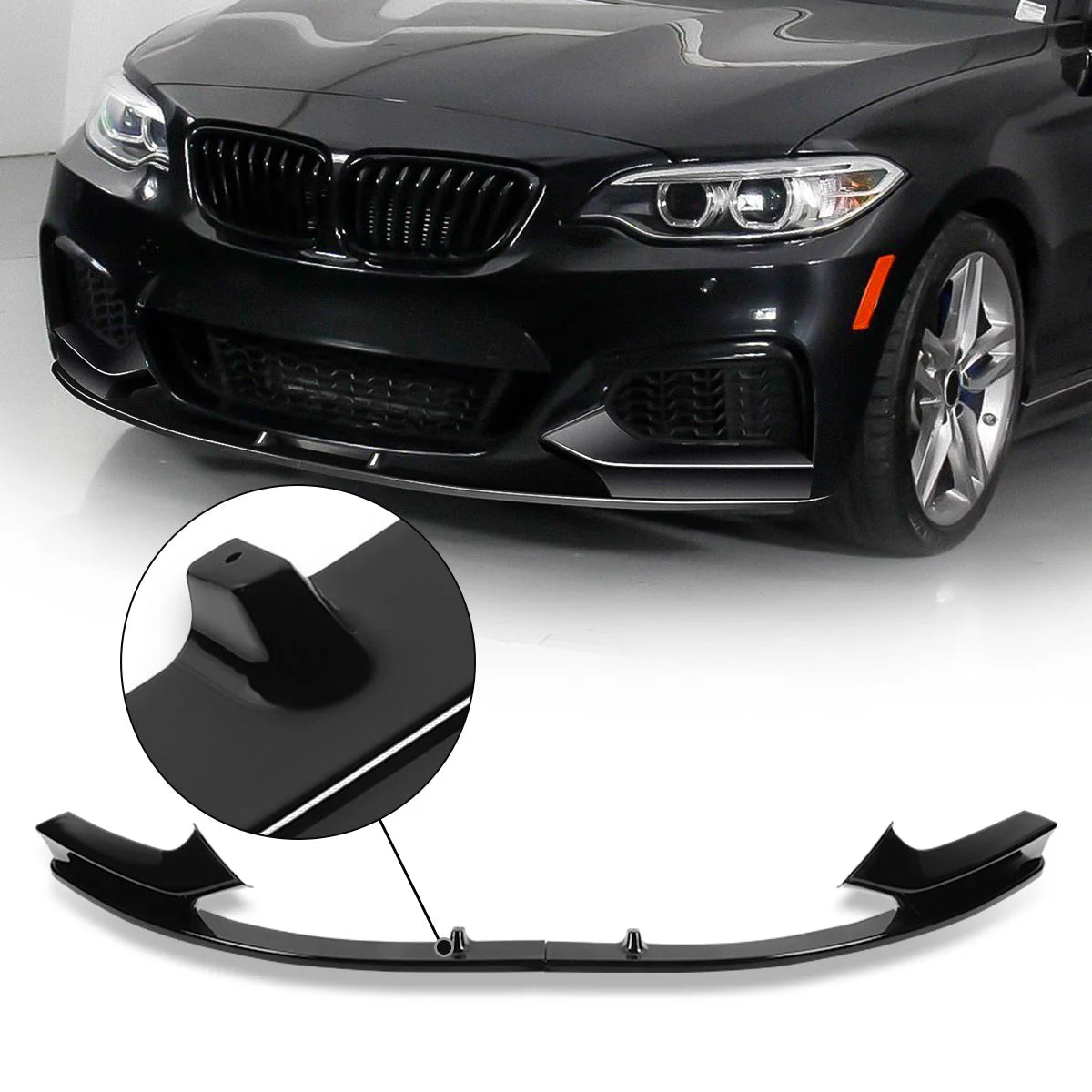M-Sport Front Bumper Lip 17-21 BMW 228i 230i 15-16 228i, 14-16 235i xDrive