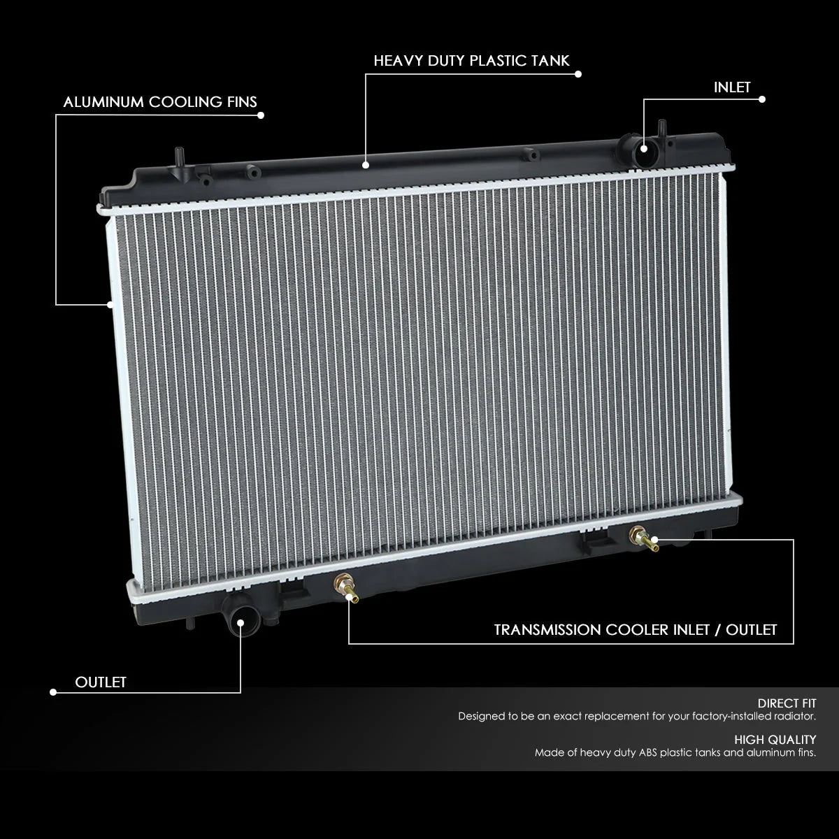 13038 Replacement Radiator 07-09 Nissan 350Z AT