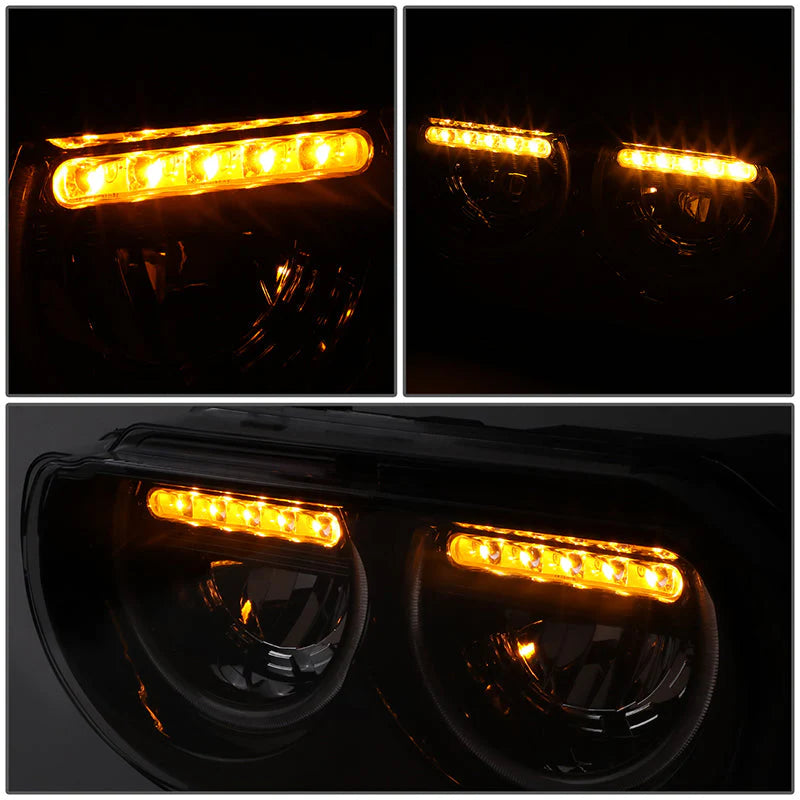 LED DRL Halo Headlights 08-14 Dodge Challenger