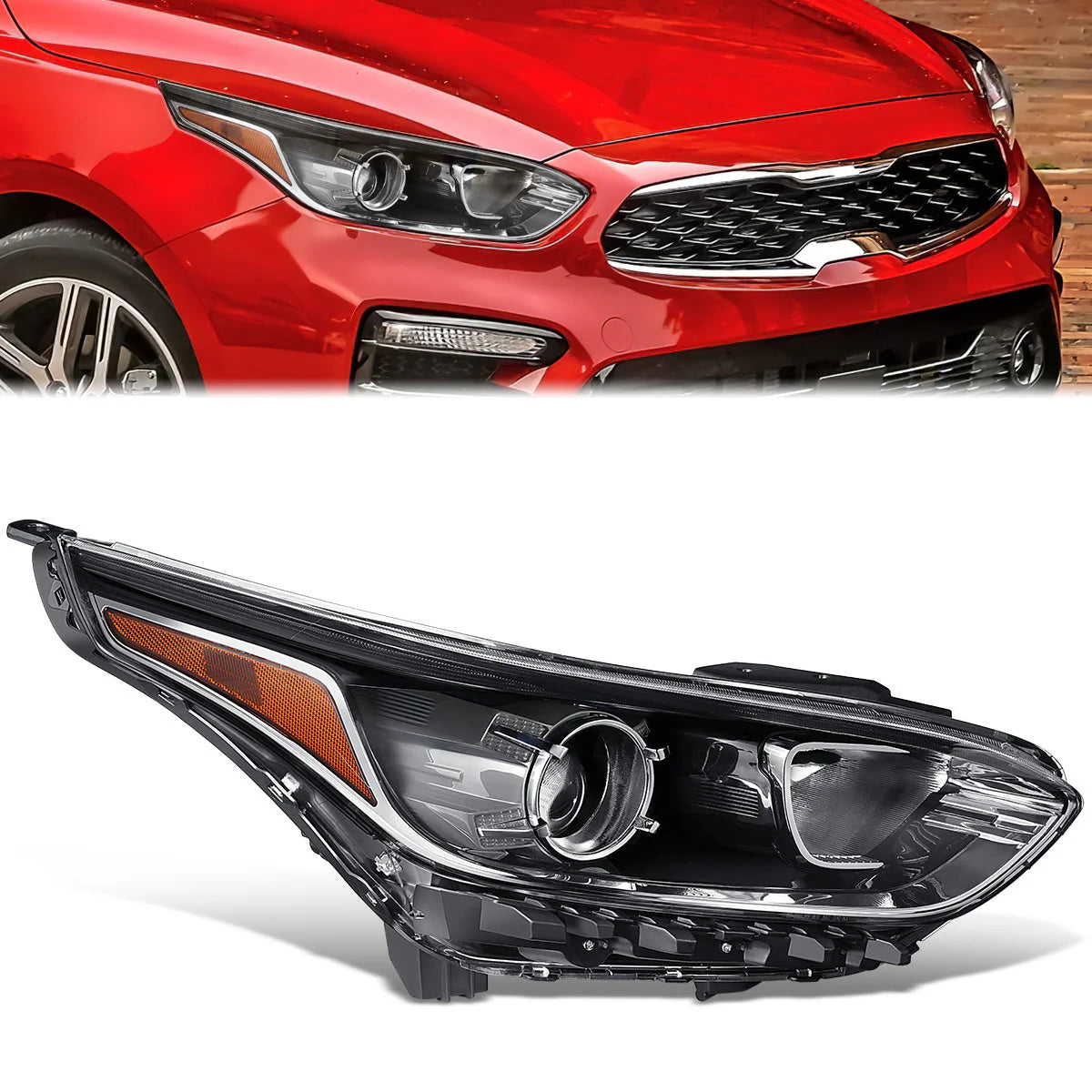 Factory Style Projector Headlight (Right) 19-21 Kia Forte Sedan