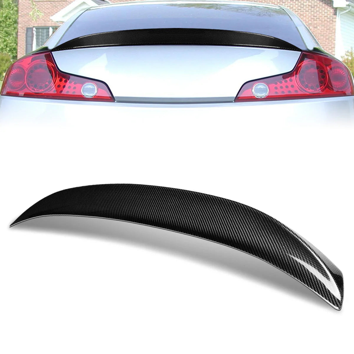 STP-Style Carbon Fiber Rear Trunk Lid Spoiler 03-07 Infiniti G35 Coupe