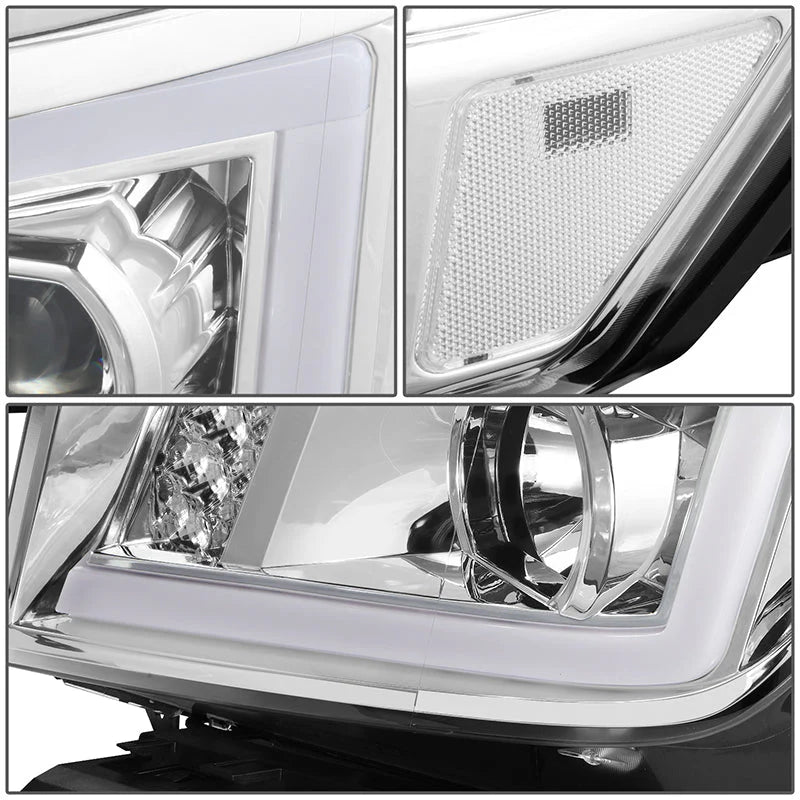 LED DRL Projector Headlights 17-22 Nissan Titan, 16-22 Titan XD