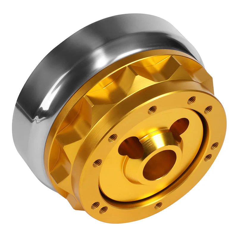 65-69 Ford Mustang 67-74 Bronco Aluminum Steering Wheel Hub Adapter - Gold