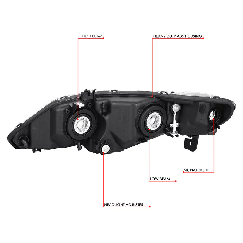 Factory Style Headlights 06-11 Honda Civic