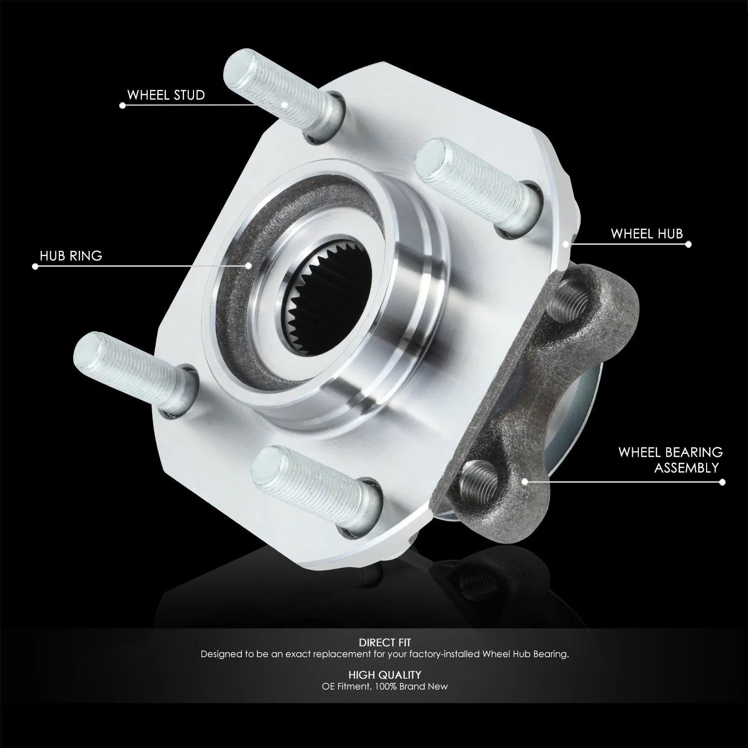 Front Left or Right Side Wheel Bearing & Hub Assembly 07-12 Nissan Sentra