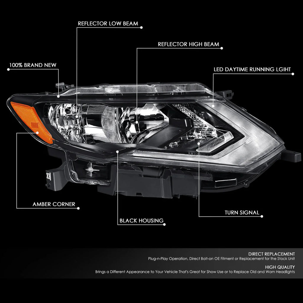 Factory Style LED DRL Headlight (Right) 17-20 Nissan Rogue