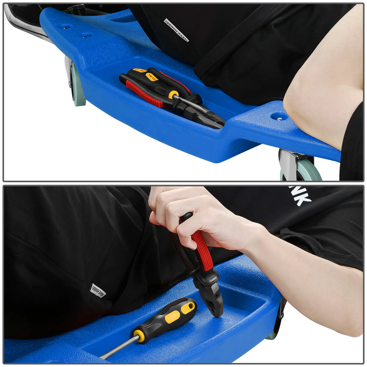 Heavy Duty Low Profile Roller Automotive Creeper - 46.8 in. L x 23.6 in. W [A Variety of Color Options]