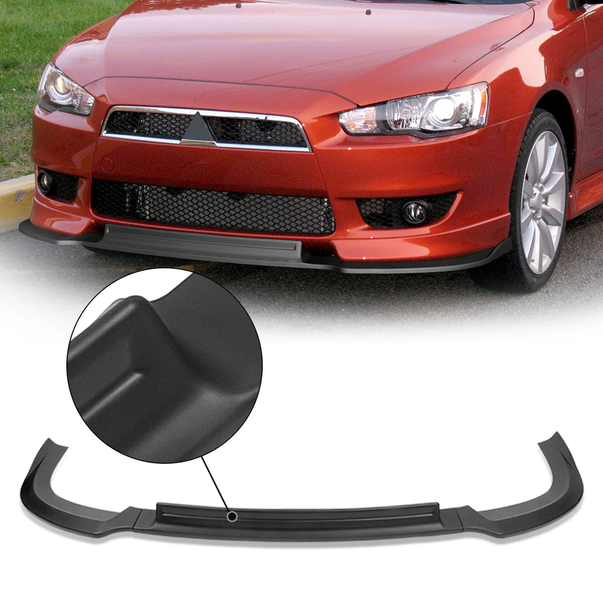 RA-Style Front Bumper Lip 08-15 Mitsubishi Lancer