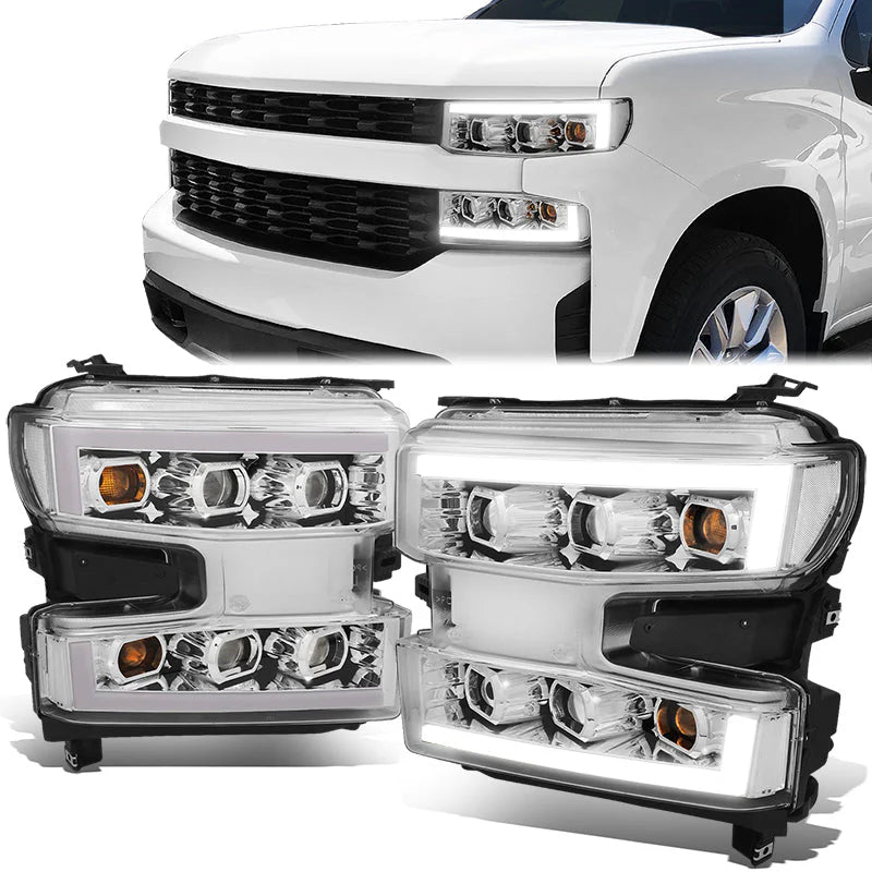 LED DRL Projector Headlights 19-21 Chevy Silverado 1500