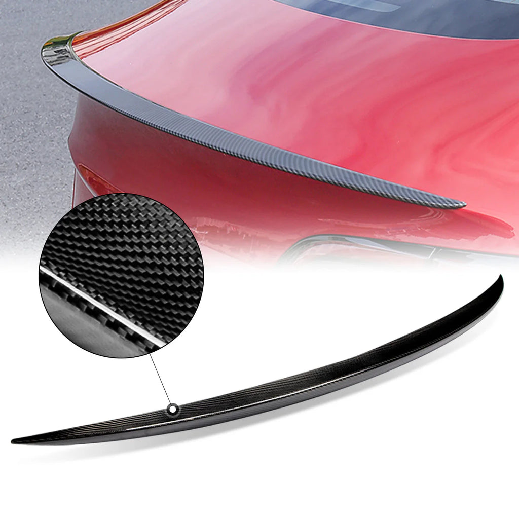 OE-Style Carbon Fiber Rear Trunk Lid Spoiler 17-22 Tesla 3