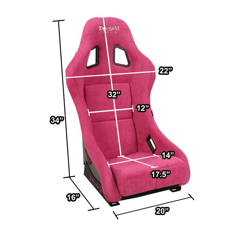 Vegan Micro Fiber Fixed Back Racing Bucket Seat Universal