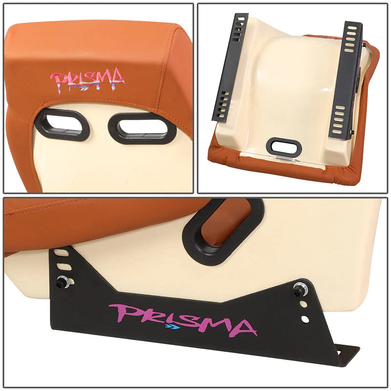 Vegan Leather Fixed Back Racing Bucket Seat Universal