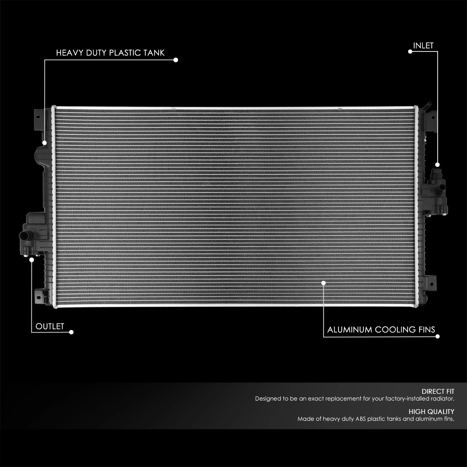 13339 Replacement Radiator 11-16 Ford F250 F350 F450 F550 Super duty