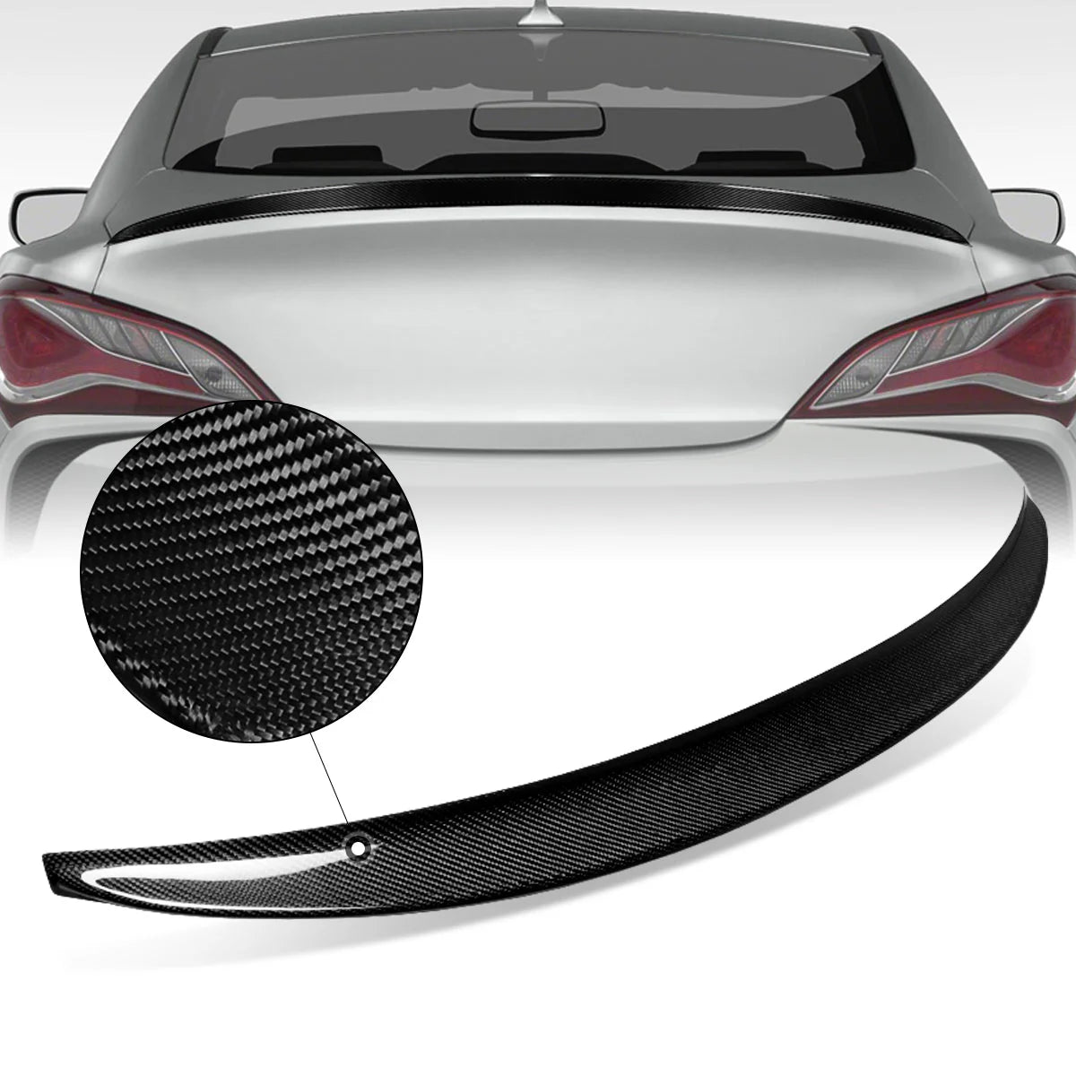 OE-Style Carbon Fiber Rear Trunk Lid Spoiler 10-16 Hyundai Genesis Coupe