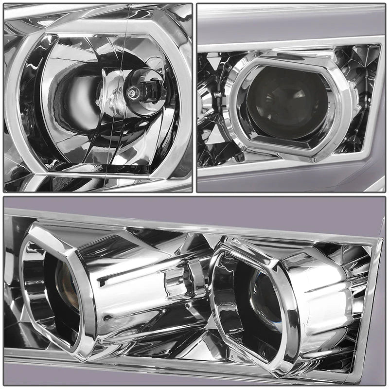 LED DRL Projector Headlights 17-22 Nissan Titan, 16-22 Titan XD