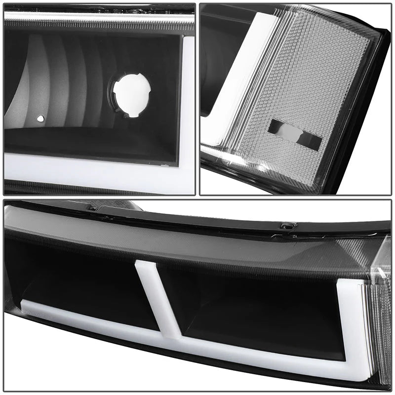 LED DRL Headlights 03-06 Chevy Avalanche Silverado 1500-3500 / HD
