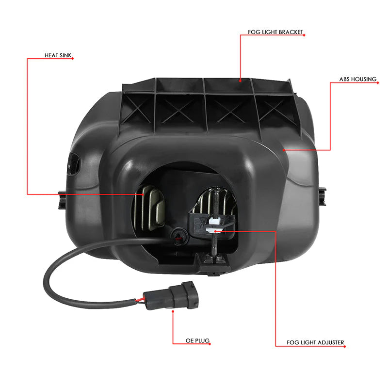 LED Projector Fog Lights w/ Switch Wiring Harnesses 05-07 Ford F250 F350 F450 F550 Super Duty
