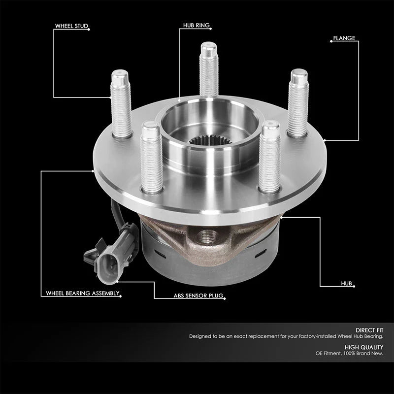 Front Left or Right Side Wheel Bearing & Hub Assembly 05-10 Chevy Cobalt, 07-10 Pontiac G5, 04-07 Saturn Ion