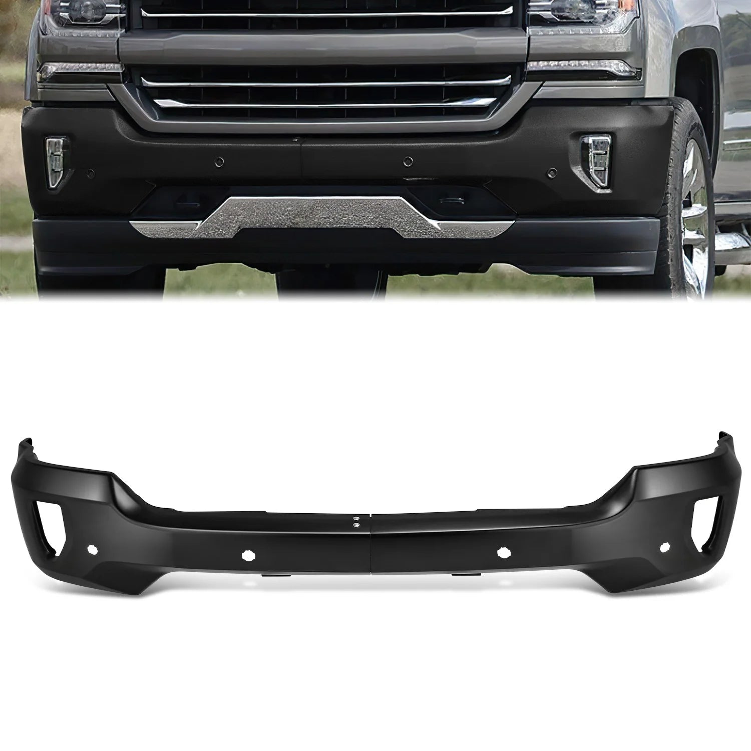 Modular Style Front Bumper (w/Fog Light Holes) 16-19 Chevy Silverado 1500 LD