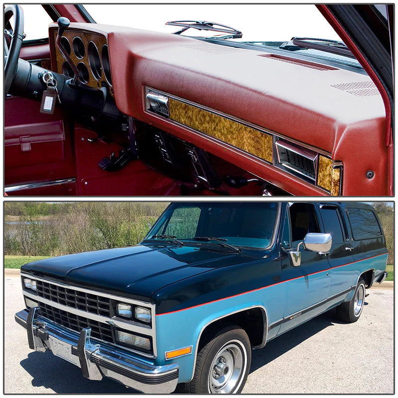 Maroon Dash Cap Cover Bezel Overlay 81-91 Chevy GMC C/K/R/V Pickup Suburban