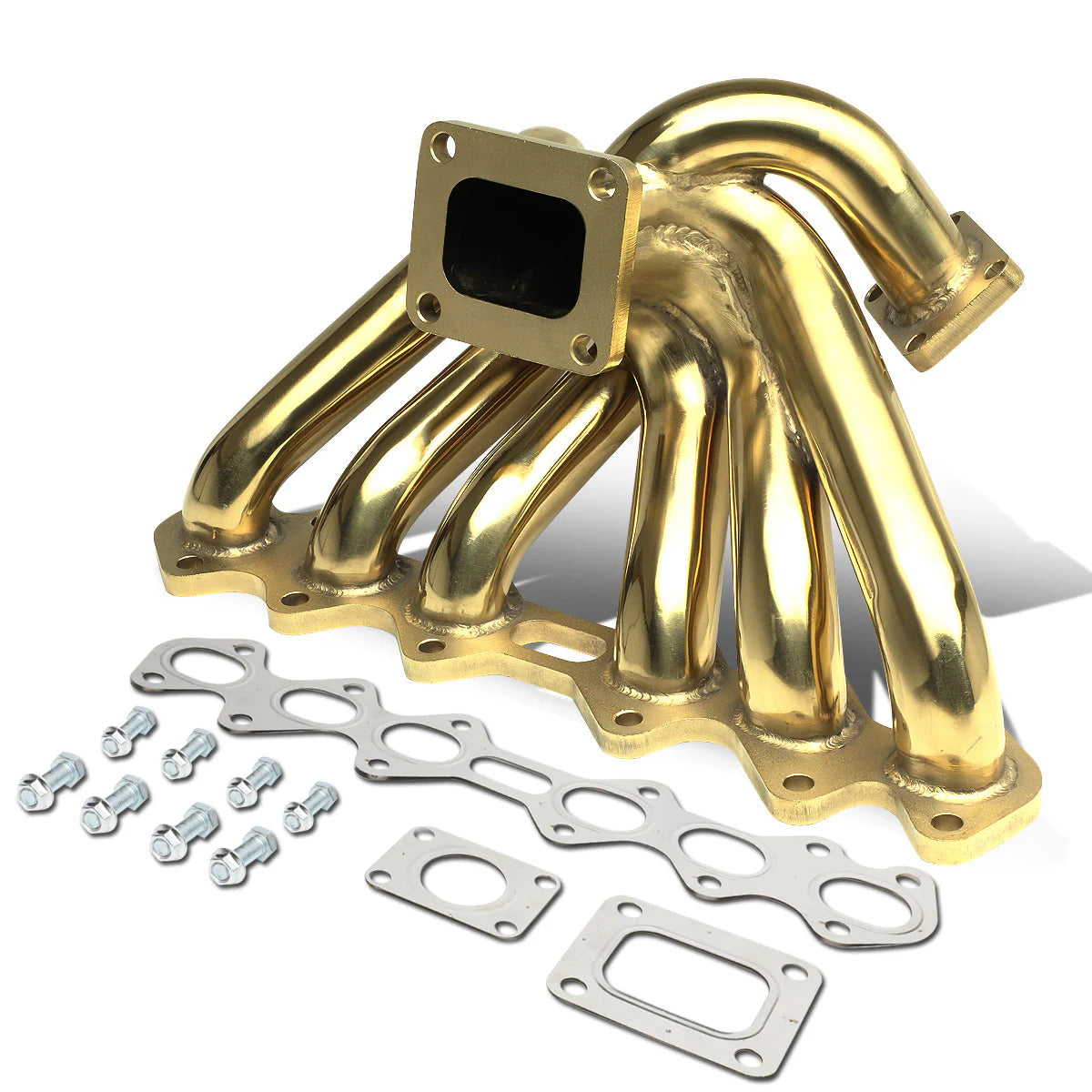 93-98 Toyota Supra 2JZGTE 3.0L 40mm 4-Bolt Flange T4 Turbo Manifold - Stainless Steel
