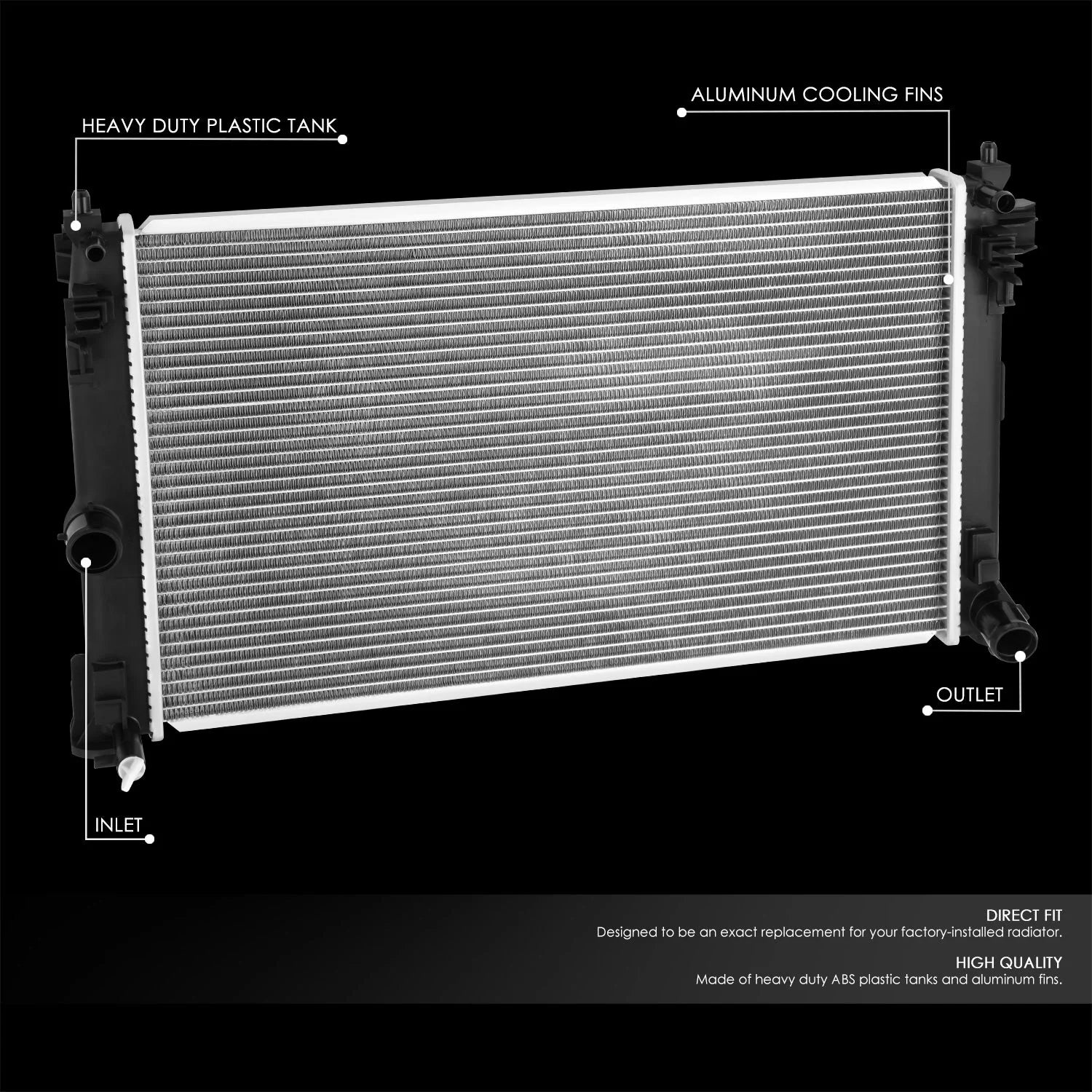 13666 Replacement Radiator 18-21 Toyota Corolla C-HR