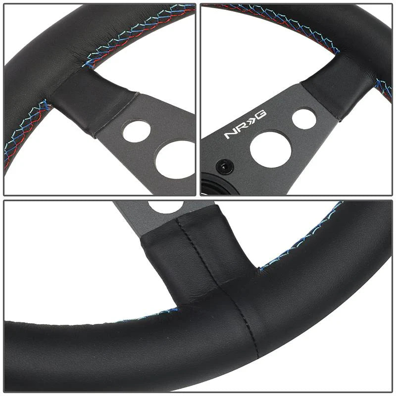 350mm M Stitching Style Aluminum Steering Wheel Universal