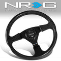 350mm Flat Dish Carbon Fiber Spoke Steering Wheel Universal