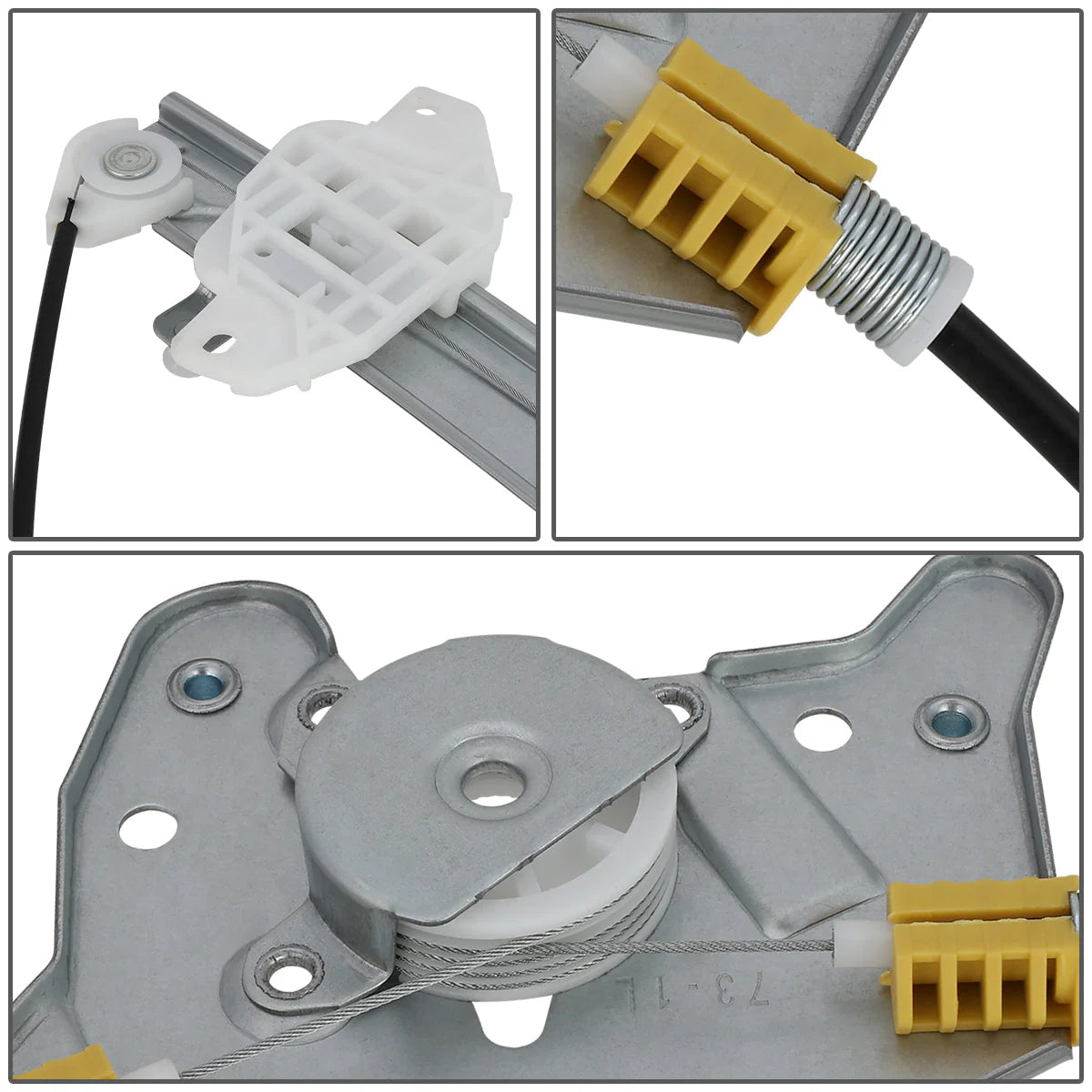 96-00 Hyundai Elantra Power Window Regulator w/o Motor - Front Left Driver Side